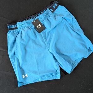 Under Armour Vanish Woven 6" Shorts Blue Men's XL Athletic Elastic Waist
